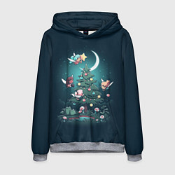 Толстовка-худи мужская Рождественская сказка, цвет: 3D-меланж