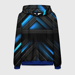 Толстовка-худи мужская Вихри темноты синего, цвет: 3D-синий