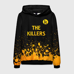 Толстовка-худи мужская The Killers - gold gradient посередине, цвет: 3D-черный