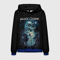 Толстовка-худи мужская Night skull Alice Cooper, цвет: 3D-синий
