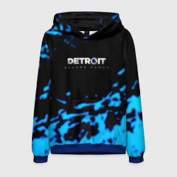 Толстовка-худи мужская Detroit become human голубая кровь, цвет: 3D-синий
