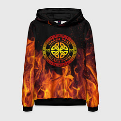 Толстовка-худи мужская Слава роду, цвет: 3D-черный