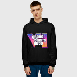 Толстовка-худи мужская Grand Theft Auto 6, цвет: 3D-черный — фото 2