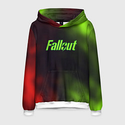 Толстовка-худи мужская Fallout fire gradient, цвет: 3D-белый