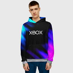 Толстовка-худи мужская Xbox neon games, цвет: 3D-меланж — фото 2