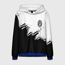 Толстовка-худи мужская Juventus black sport texture, цвет: 3D-синий