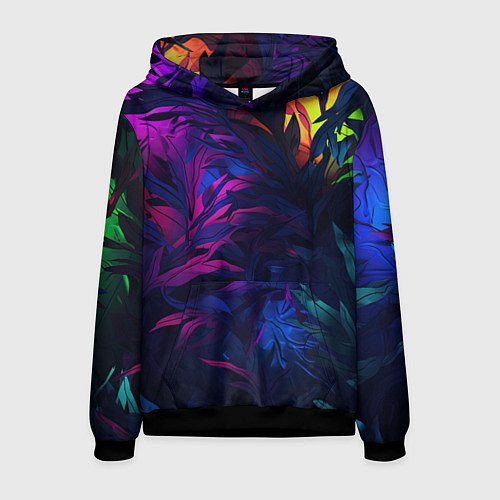 Мужская толстовка Абстрактный камуфляж в кислотных абстрактных пятна / 3D-Черный – фото 1