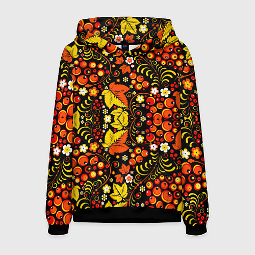Мужская толстовка Русский народный узор / 3D-Черный – фото 1