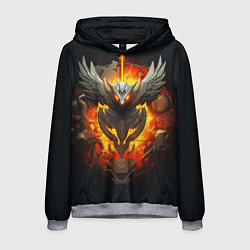 Толстовка-худи мужская Огненный символ орла, цвет: 3D-меланж