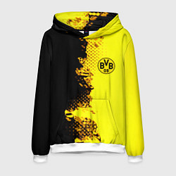 Толстовка-худи мужская Borussia fc sport краски, цвет: 3D-белый