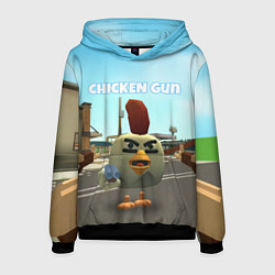 Толстовка-худи мужская Chicken Gun - shooter, цвет: 3D-черный