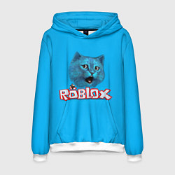 Мужская толстовка Roblox синий кот