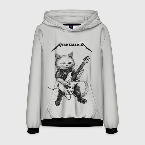 Мужская толстовка Mewtallica / 3D-Черный – фото 1