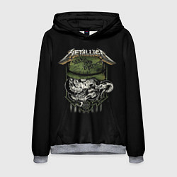 Толстовка-худи мужская Metallica - skull, цвет: 3D-меланж
