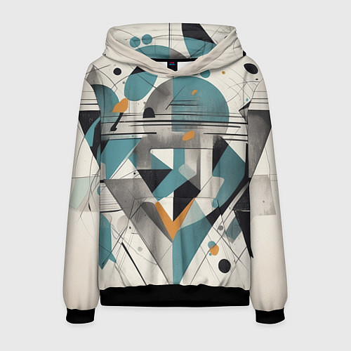 Мужская толстовка Три человека авангард / 3D-Черный – фото 1