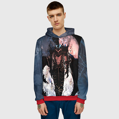Мужская толстовка Solo leveling - Igris / 3D-Красный – фото 3