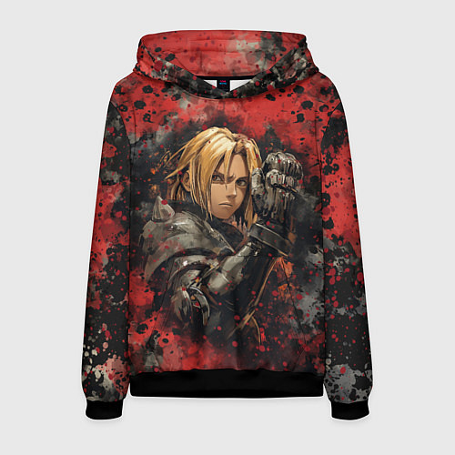 Мужская толстовка Edward Elric - Fullmetal Alchemist / 3D-Черный – фото 1