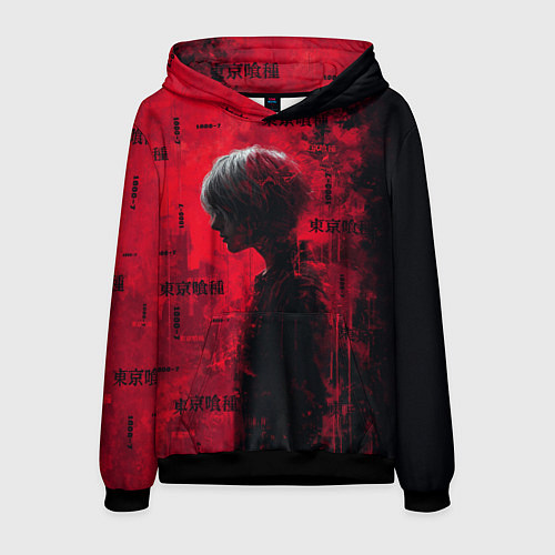 Мужская толстовка Kaneki Ken - Tokyo Ghoul / 3D-Черный – фото 1