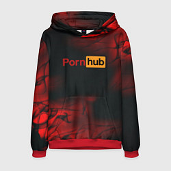 Толстовка-худи мужская Porn hub fire, цвет: 3D-красный