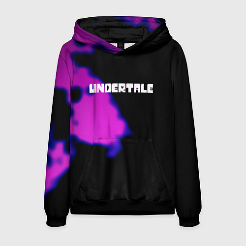 Мужская толстовка Undertale neon splash / 3D-Черный – фото 1