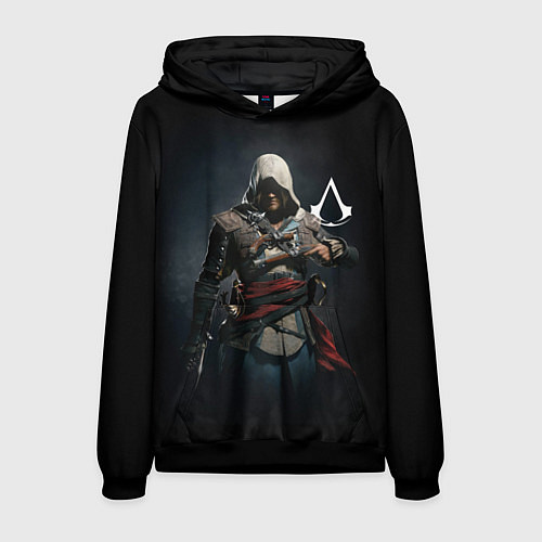 Мужская толстовка Эдвард Кенуей Assassins black flag / 3D-Черный – фото 1