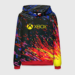 Толстовка-худи мужская Xbox краски текстура, цвет: 3D-красный