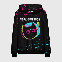 Толстовка-худи мужская Fall Out Boy - rock star cat, цвет: 3D-черный