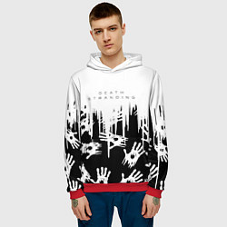 Толстовка-худи мужская Death Stranding знаки, цвет: 3D-красный — фото 2