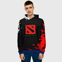 Толстовка-худи мужская Dota 2 краски текстура, цвет: 3D-синий — фото 2
