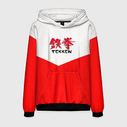Толстовка-худи мужская Tekken текстура файтинг япония, цвет: 3D-черный