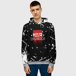 Толстовка-худи мужская Warthunder белые краски онлайн, цвет: 3D-меланж — фото 2