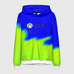 Толстовка-худи мужская Xbox кислотный стиль текстура, цвет: 3D-белый