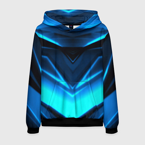 Мужская толстовка Geometry stripes неон / 3D-Черный – фото 1