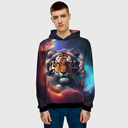 Толстовка-худи мужская Космический лев, цвет: 3D-черный — фото 2