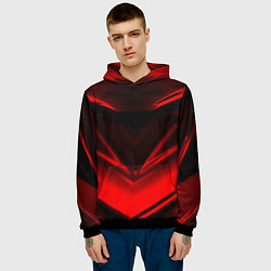 Толстовка-худи мужская Geometry stripes line, цвет: 3D-черный — фото 2
