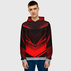 Толстовка-худи мужская Geometry stripes line, цвет: 3D-меланж — фото 2
