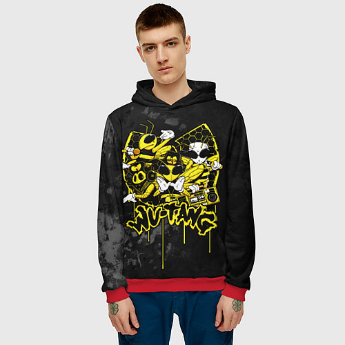 Мужская толстовка Wu tang killa bees / 3D-Красный – фото 3