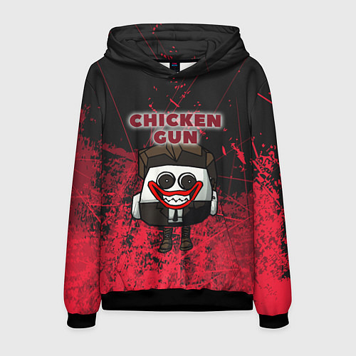 Мужская толстовка Chicken gun clown / 3D-Черный – фото 1