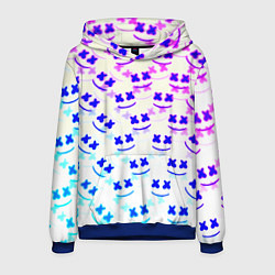 Толстовка-худи мужская Marshmello pattern neon, цвет: 3D-синий