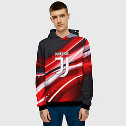 Толстовка-худи мужская Juventus geometry sport line, цвет: 3D-черный — фото 2