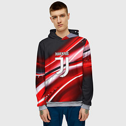 Толстовка-худи мужская Juventus geometry sport line, цвет: 3D-меланж — фото 2