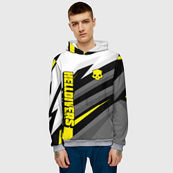 Толстовка-худи мужская Helldivers 2: Uniform Yellow x White, цвет: 3D-меланж — фото 2