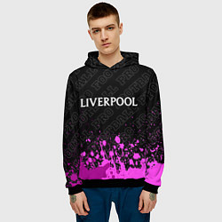 Толстовка-худи мужская Liverpool pro football посередине, цвет: 3D-черный — фото 2