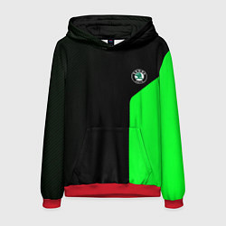 Толстовка-худи мужская Skoda pattern sport green, цвет: 3D-красный