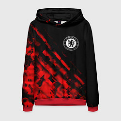 Толстовка-худи мужская Chelsea sport grunge, цвет: 3D-красный