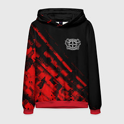 Толстовка-худи мужская Bayer 04 sport grunge, цвет: 3D-красный