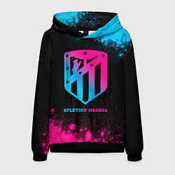 Толстовка-худи мужская Atletico Madrid - neon gradient, цвет: 3D-черный