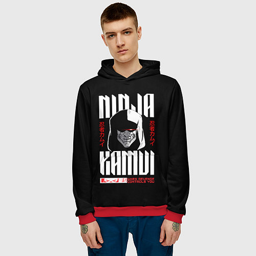 Мужская толстовка Ninja Kamui Revenge controls you / 3D-Красный – фото 3