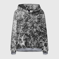 Толстовка-худи мужская Абстракция - серый антрацит, цвет: 3D-меланж