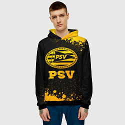 Толстовка-худи мужская PSV - gold gradient, цвет: 3D-черный — фото 2